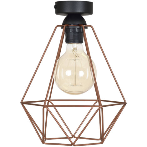 Industrielle PLAFON LOFT Lampe Retro Edison Kupfer