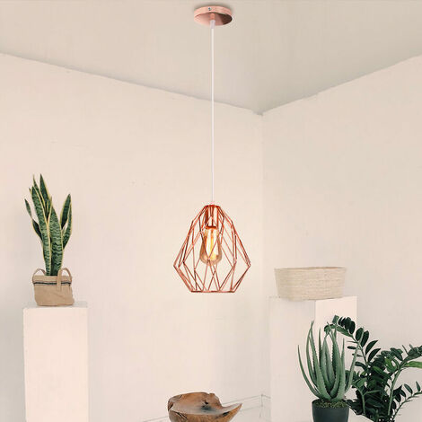 Industrielle Retro Edison Pendelleuchte Küche Wohnzimmer Schlafzimmer Beleuchtung Pendelleuchte Schmiedeeisen, Roségold - Roségold