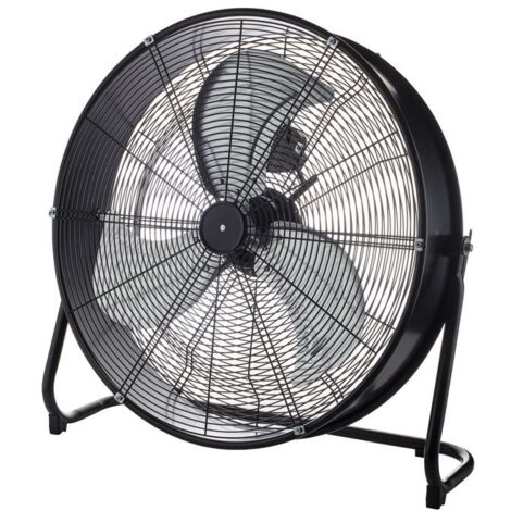 Industrieller schwarzer Bodenventilator 60 cm