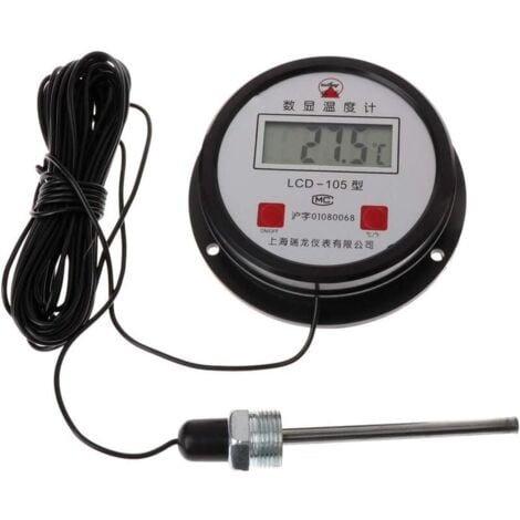 MUMU Industrielles digitales Hochtemperatur-Thermometer mit 10-m-Sonde