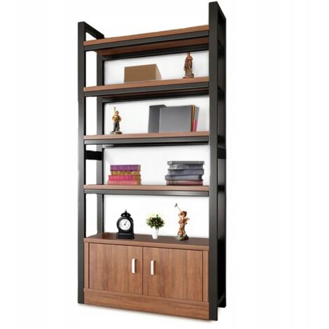 Industrielles Regal, Stehregal, Bücherregal, Loft, 190 cm, Metallrahmen