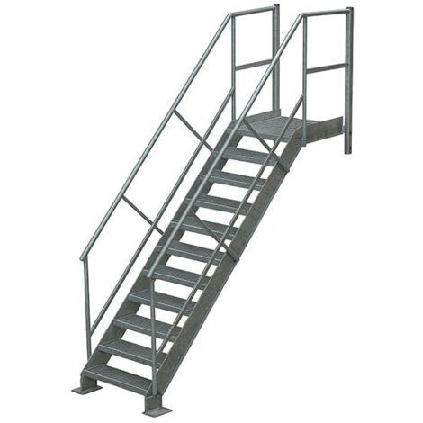 Industrietreppe aus Stahl, 7 Stufen - Standhöhe 1.40m - ETAGS0507