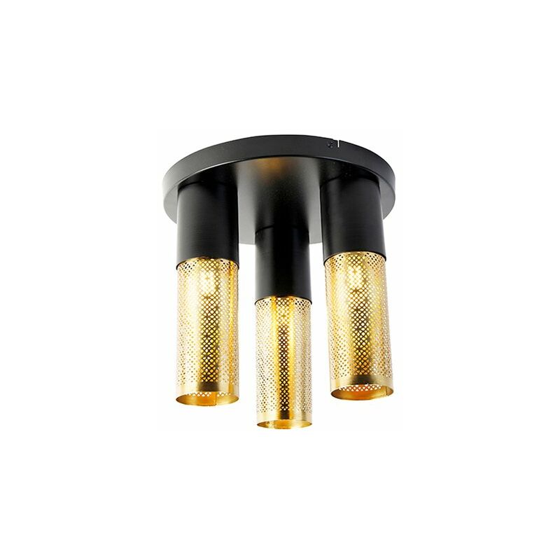 Image of Industrial Ceiling Light Black with Gold&hellip;