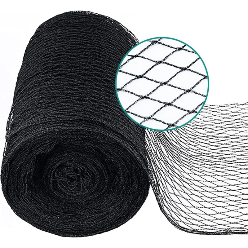 Ineasicer 12m x 12m Filet pour Bassin à Noir, Couverture en Filet à Mailles Fines - Protège Les Poissons des Oiseaux, des Chats, des Prédateurs, UV