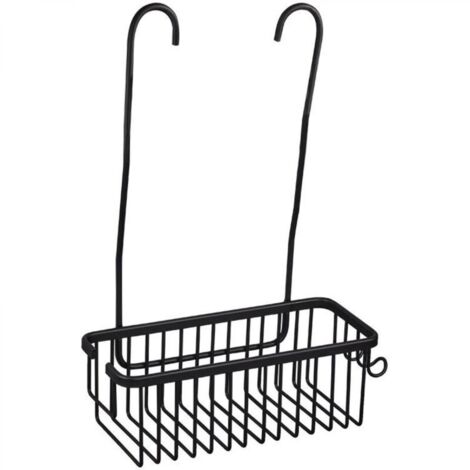Ineasicer Étagère de Douche a Suspendre, Panier de Douche Sans Perçage Porte Savon Douche en Acier Inoxydable, Etagère de Douche à accrocher au Mitigeur de Douche avec 2 Crochets Support Douche, Noir