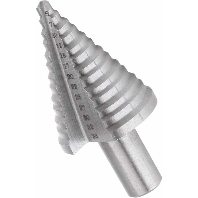 Ineasicer - Foret Étagé Cône Trou Cutter 13 étapes 5-35mm Rondes Shank Bit Cone Cutting Drill avec Revêtement Titane pour Métal Bois Plastique