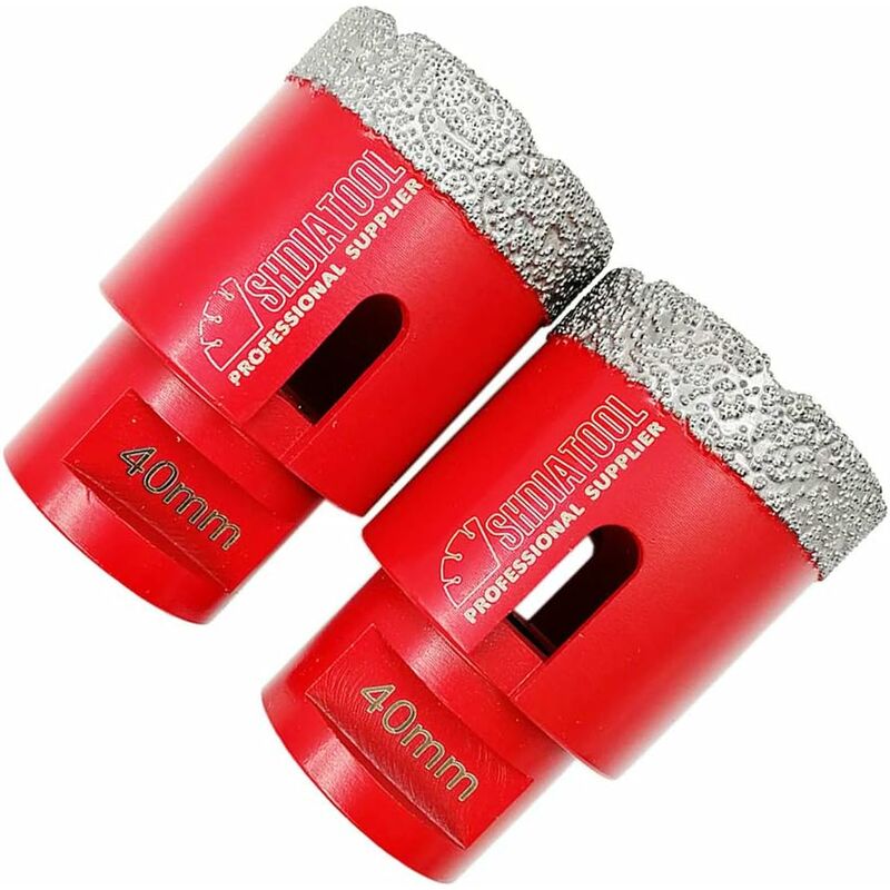 Ineasicer - Forets Diamant 2 Pièces 40mm Trépans de Forage avec Filetage M14 pour Perçage à sec en Porcelaine Carrelage Granit Marbre