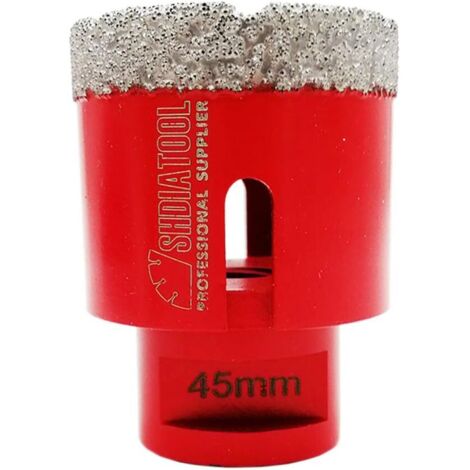 Ineasicer Forets Diamant 45mm Trépans de Forage avec Filetage M14 pour Perçage à sec en Porcelaine Carrelage Granit Marbre