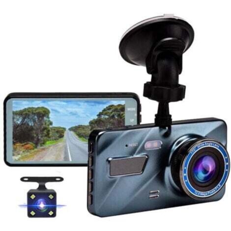 Ineasicer Front- und Rückfahrkamera, Dual-Objektiv-Recorder, 1080p Full HD, 3-Zoll-Bildschirm, Loop-Aufnahme, Sensor, Nachtsicht, 140°-Weitwinkel
