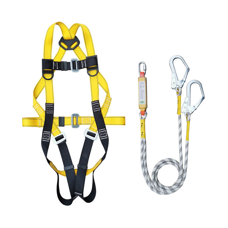 Harnais de Sécurité Durable, Harnais Anti Chute 5 Points Plusieurs Lieux RÉGlable Protection Contre La Corrosion Corde De SÉCuritÉ - Ineasicer