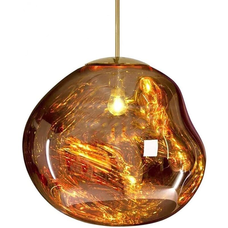 Ineasicer Lampe à suspension Lustres modernes Melt Lampes à suspension Verre Lampes Suspendues pour Bar, Cuisine, Salon [Classe énergétique A++]