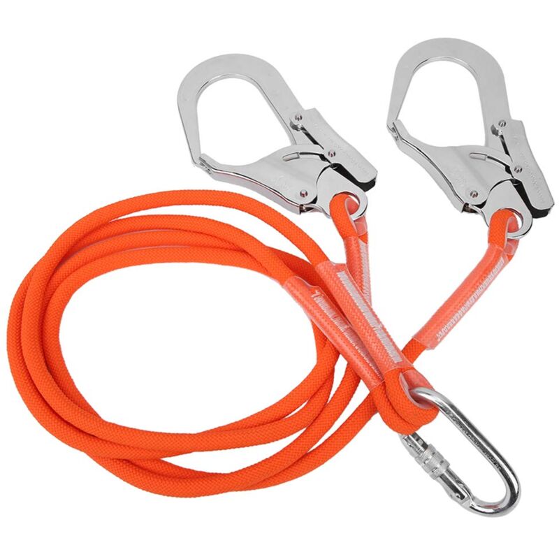 Longe de Sécurité, Escalade de Sécurité Harnais Sangle de Protection Antichute, Harnais de Protection de Travail à Haute Altitude avec Crochet en