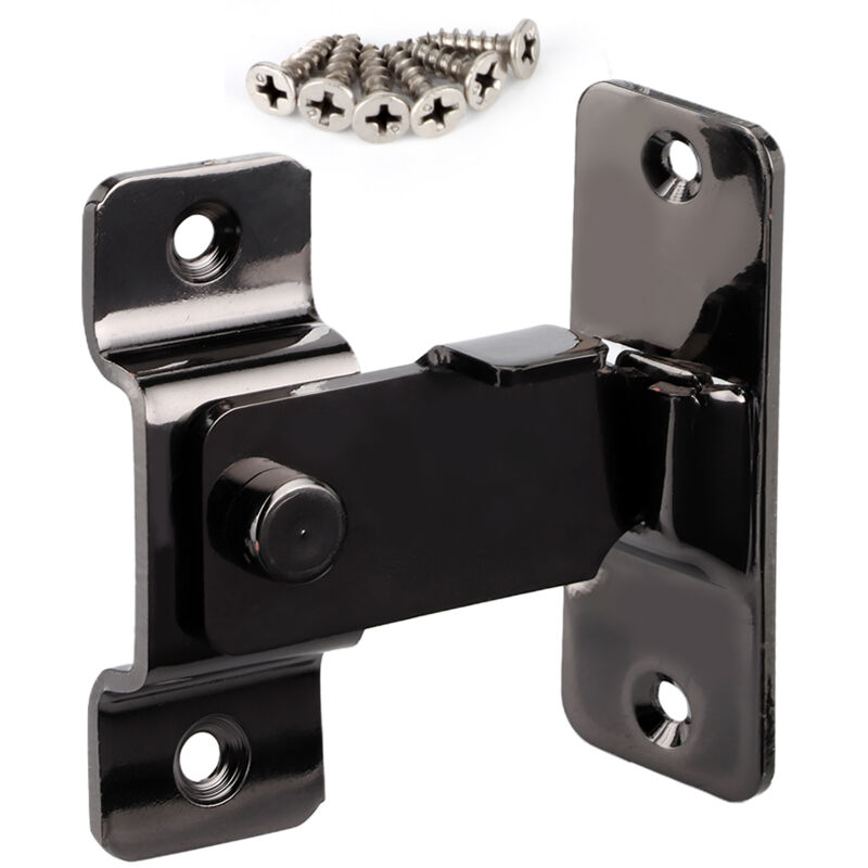 Ineasicer Loquet de porte coulissante 90 degrés à angle droit Boucle antivol Quincaillerie Ferrures Système de sécurité