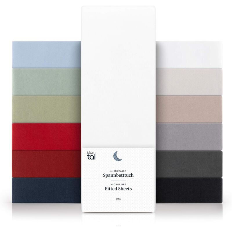 Lot de 1 Drap Housse 120x200 Bonnet 30 cm - Drap Housse 120 x 200 Microfibre De Haute Qualité - Doux, Résistant, Anti Plis - Certifié Oeko-Tex –