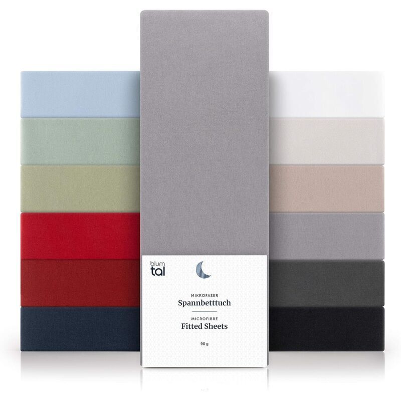 Lot de 1 Drap Housse 90x200 Bonnet 30 cm - Drap Housse 90 x 200 Microfibre De Haute Qualité - Doux, Résistant, Anti Plis - Certifié Oeko-Tex – Gris