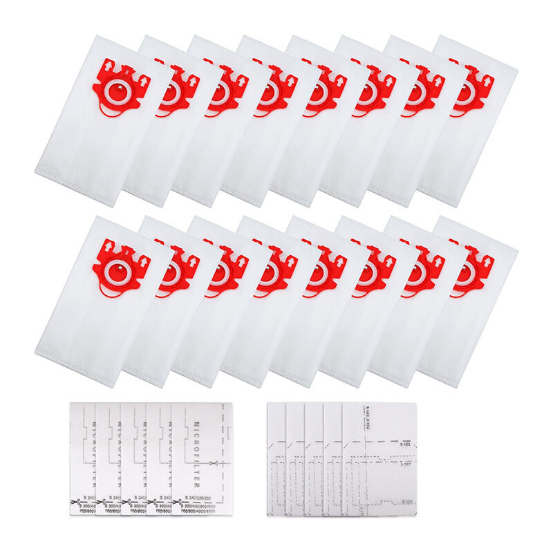 Lot de 16 sacs d'aspirateur pour Miele f j m - Remplacement Miele Complete C3 Serie Cat & Dog Powerline - Ineasicer