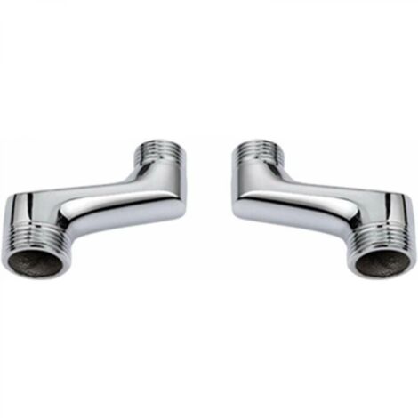 Ineasicer Lot de 2 Raccord Contre Coudé Douche,Raccord Laiton Coudé Réducteur,Bras Pivotant Réglable,Raccord Mural Contre Coudé,Raccord Excentré 1/2 3/4,Chrome