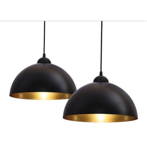 Ineasicer set di 2 lampade a sospensione vintage, 2 luci in stile industriale, set di 2 lampade da soffitto vintage, illuminazione per interni, cucina, soggiorno, sala da pranzo, lampada da camera da 