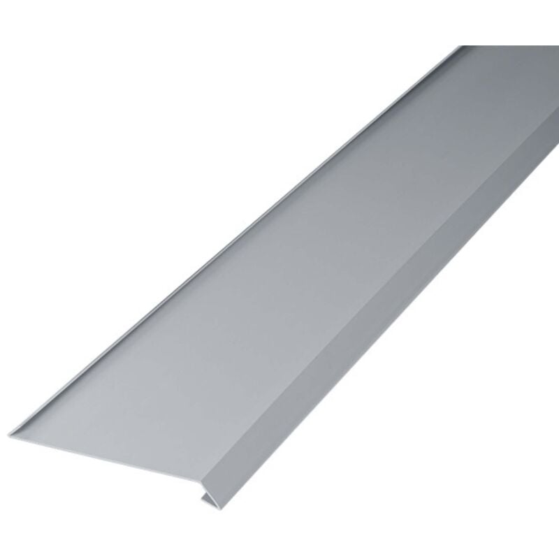 Inefa - Bande de toit pour gouttière, pliée des deux côtés, 2m Rainure de gouttière avec joint d'eau, en pvc-u, Accessoires de gouttière, Made in