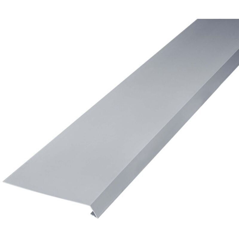 Inefa - Bande de toit pour gouttière, pliée d'un côté 2m Rideau de gouttière avec rainure d'eau, en pvc-u, Accessoires pour gouttières, Made in