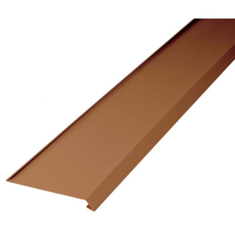 Inefa - Bande de toit pour gouttière, pliée des deux côtés, 2m Rainure de gouttière avec joint d'eau, en pvc-u, Accessoires de gouttière, Made in