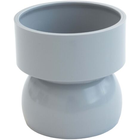 INEFA Bogenstück für Rohrbogen, PVC DN50 / 50mm Rohrverbinder, Dachrinnenzubehör, einfache Steckmontage, Made in Germany - DN50 / 50mm Grau