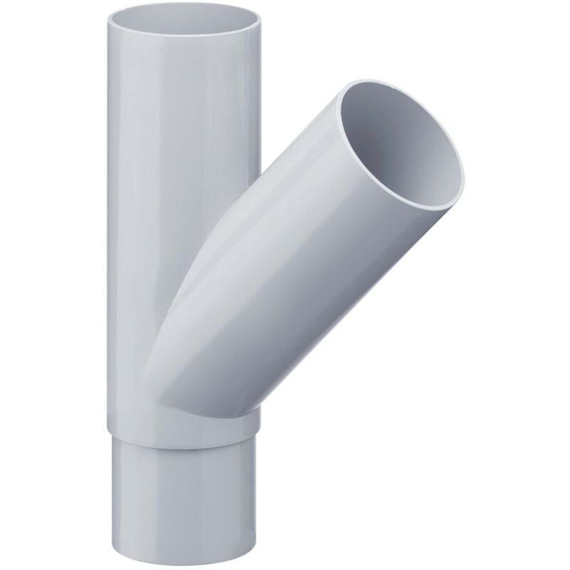 Dérivation de tuyau de descente 45 degrés, pvc Dérivation de tuyau Accessoires de gouttière, montage simple, Made in Germany - 100/50mm Gris, - Inefa