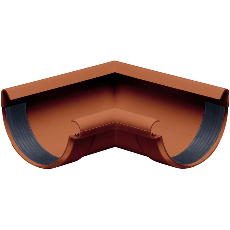 Inefa - Equerre de chéneau 90 degrés demi-ronde, angle intérieur, bourrelet intérieur en pvc, pièce de raccordement pour accessoires de gouttière,