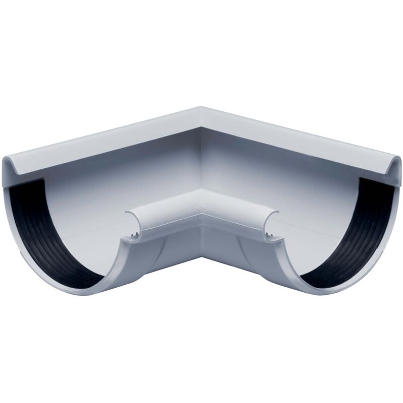 Inefa - Equerre de chéneau 90 degrés demi-ronde, angle intérieur, bourrelet intérieur en pvc, pièce de raccordement pour accessoires de gouttière,