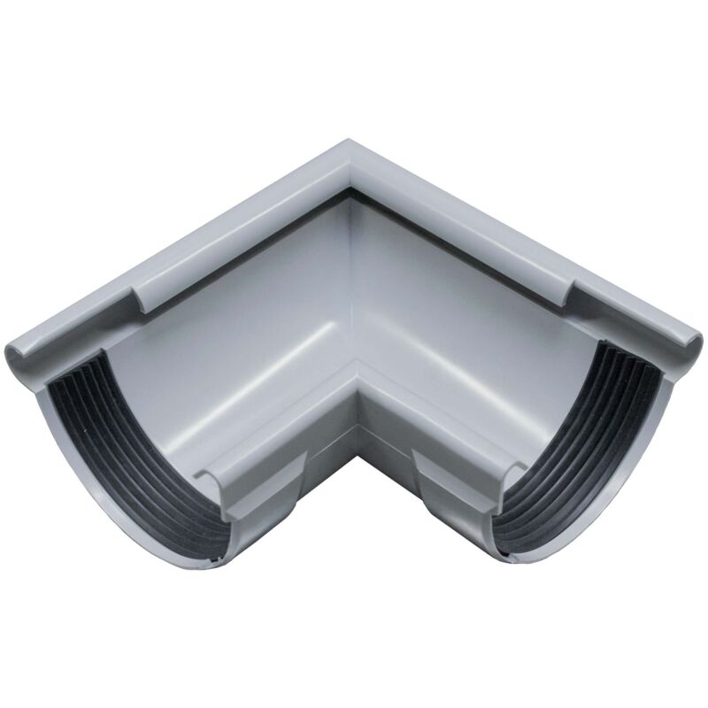 Inefa - Equerre de chéneau 90 degrés semi-circulaire angle extérieur , bourrelet pvc extérieur, pièce de raccordement accessoires de gouttière, Made