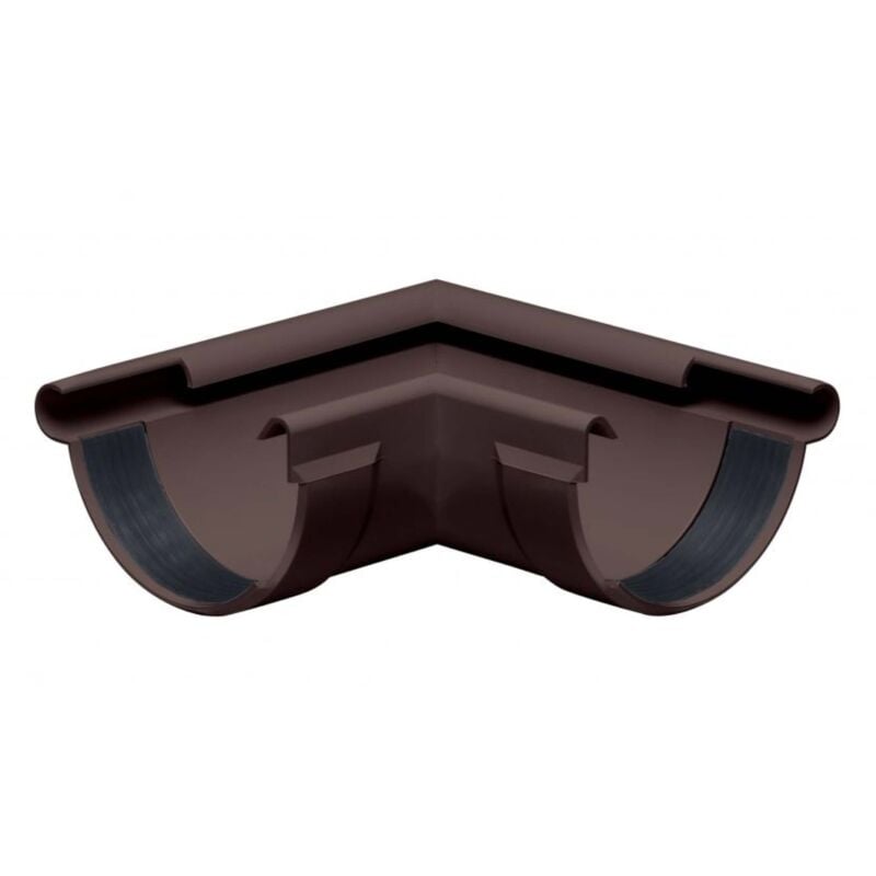 Inefa - Equerre de chéneau 90 degrés semi-circulaire angle extérieur , bourrelet pvc extérieur, pièce de raccordement accessoires de gouttière, Made