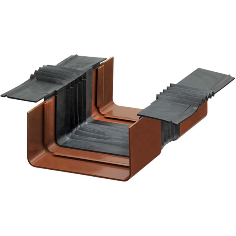 Inefa - Raccord de gouttière Carport en forme de boîte 21cm Marron Accessoires gouttière, pince, abri de jardin, carport, pince de pliage auvent,