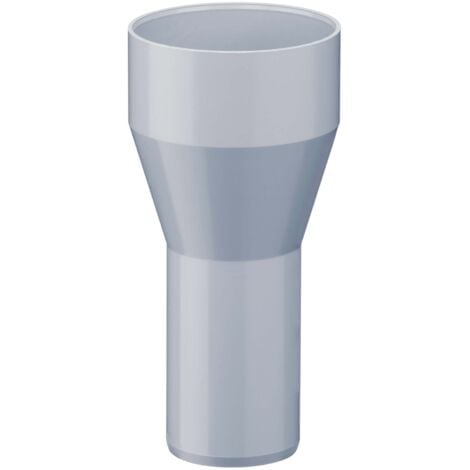 INEFA Réduction tuyau de descente, PVC Accessoires tuyau de descente, raccord, montage simple par emboîtement, Made in Germany - 100/75mm Gris