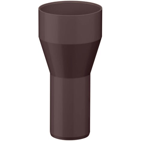 INEFA Reduzierstück Fallrohr, PVC Zubehör Fallrohr Kunststoff, Verbindungsstück, einfache Steckmontage, Made in Germany - DN75/50 Dunkelbraun
