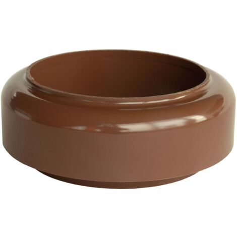INEFA Verbindungsstück Fallrohr zu Abfluss, PVC Zubehör Fallrohr Kunststoff, einfache Steckmontage, Made in Germany - DN100 / 100mm Braun
