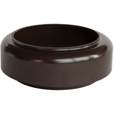 INEFA Verbindungsstück Fallrohr zu Abfluss, PVC Zubehör Fallrohr Kunststoff, einfache Steckmontage, Made in Germany - DN100 / 100mm Dunkelbraun
