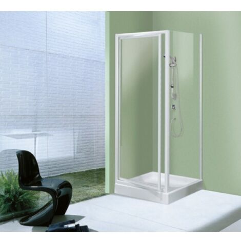 INES PANNEAU DOUCHE FIXE 80 EXTERIEURE 78 GRANITE BLANC ALUTRADE PLEIN SUD INESFC80-6A