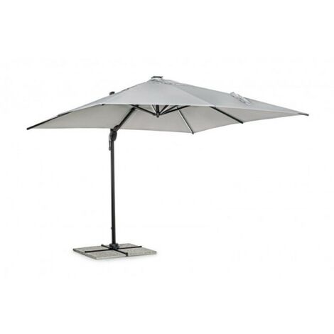 Ines Parasol à bras en aluminium gris clair LED 3x3 cm