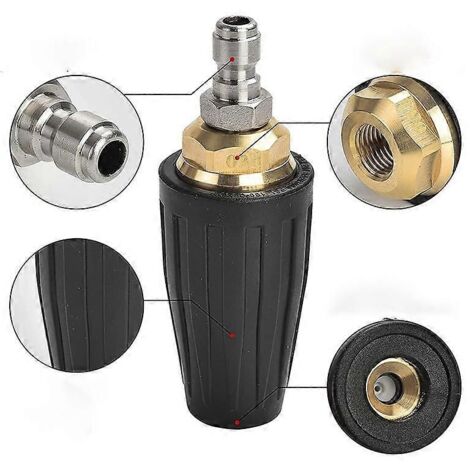 INF Pressure Washer Rotary Nozzle with Ceramic Core, Compatible with 1/4 Inch and Multiple Spec