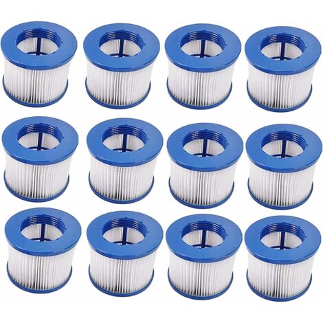 Infinite Screw-in Spa Filter Cartridges, Screw-in Spa Filter, 75 x 100 mm Filter, Screw-in Spa Filter for Lumix, Filter Cartridge for Clever Spa, Spa Filter. (Blue-12)