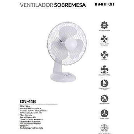 INFINITON VENTILADOR SOBREMESA DN 40 D W