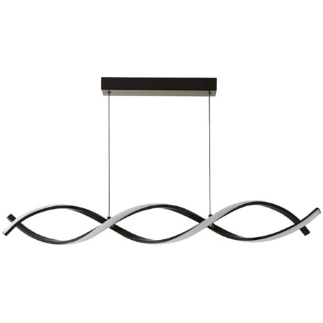 VALUELIGHTS Infinity Black Ceiling Light Pendant and LED Integrated LED 36W Warm White Bulb