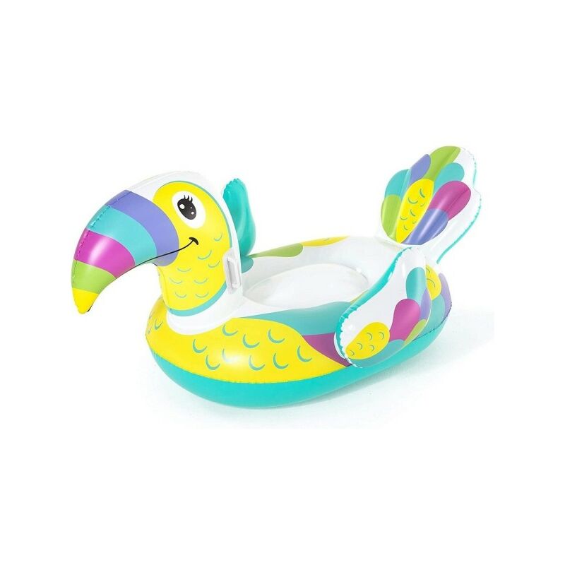 Trade Shop Traesio - Hinchable En Forma De Tucan De Montar 173X91Cm Para Niños Con Asas 41437
