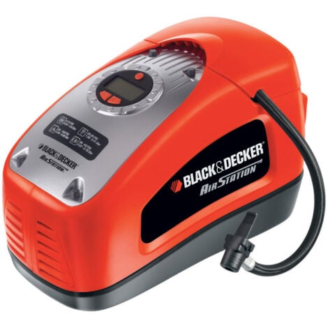 BLACK & DECKER Inflador-compresor con cable - 11 Bar - 160 PSI - Encendedor 220 V o 12 V - Suministrado con 1 aguja y 2 boquillas (ASI300-QS)