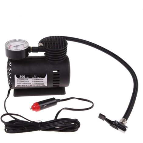 Inflador de bomba de aire portátil de 12 V, compresor eléctrico para neumáticos de automóviles, barcos, camas de aire para acampar, inflables