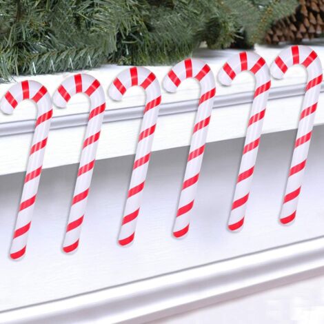 Inflatable Christmas Cane for Christmas Decorations Set of 6, Christmas Ornaments Outdoor Holiday Decorations