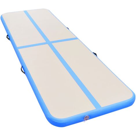 Inflatable Gymnastics Mat with Pump 500x100x10 cm PVC Blue