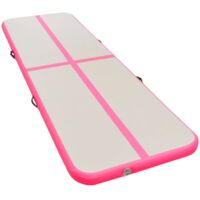 Inflatable Gymnastics Mat with Pump 500x100x10 cm PVC Pink