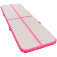 Inflatable Gymnastics Mat with Pump 600x100x10 cm PVC Pink