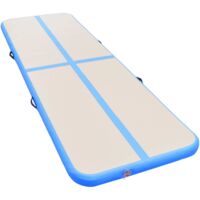 Inflatable Gymnastics Mat with Pump 800x100x10 cm PVC Blue